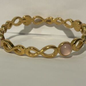 Gold and Pink Infinity Bracelet